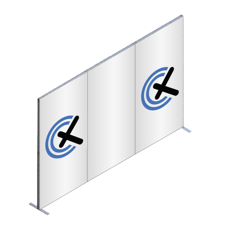 FASTFRAME™ gerade Wand | 3 Module | mit Druck