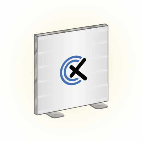 Textilspannrahmen LED freistehend | B 200 cm x H 200,5 cm | bedruckt