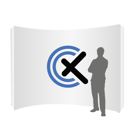 Textilfaltwand | 4 x 3 Felder gebogen | einseitig bedruckt