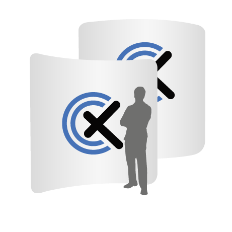 Textilwand ALU | 240er gebogen | beidseitig bedruckt
