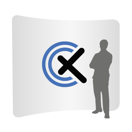 Textilwand ALU | 300er gebogen | einseitig bedruckt