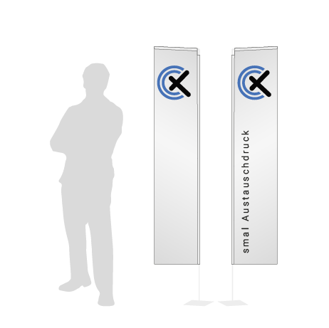 Beachflag Rechteck Austauschdruck | Small (200 cm) | beidseitig bedruckt