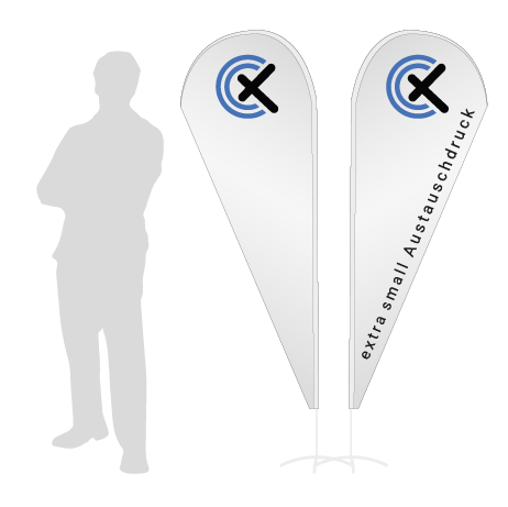 Beachflag Drop Austauschdruck | Extra Small (189 cm) | beidseitig bedruckt