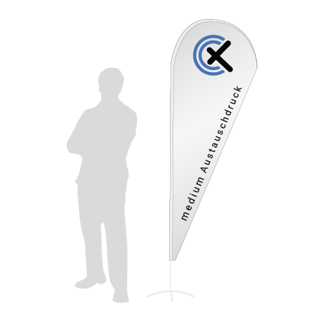 Beachflag Drop Austauschdruck | Medium (280 cm) | einseitig bedruckt