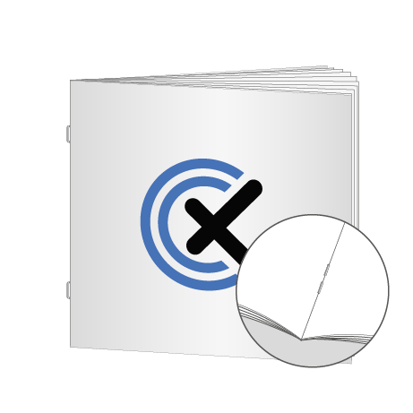 Broschüren Drahtheftung Quadrat