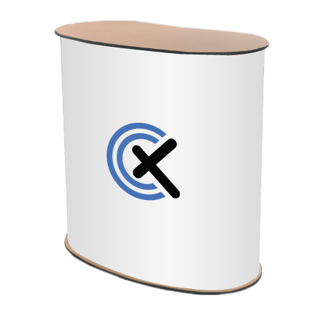 Messetheke Basic | B 91 cm x H 92,6 cm x T 47 cm | bedruckt