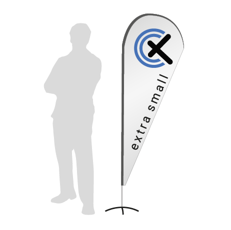 Beachflag Drop | Extra Small (189 cm) | einseitig bedruckt