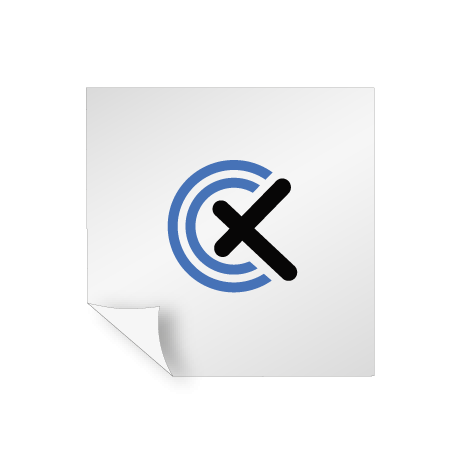 Aufkleber Polymer 2D - weiß und transparent