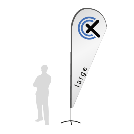 Beachflag Drop | Large (350 cm) | einseitig bedruckt