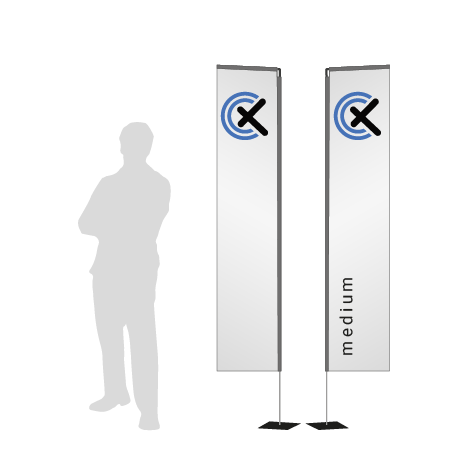 Beachflag Rechteck | Medium (300 cm) | beidseitig bedruckt