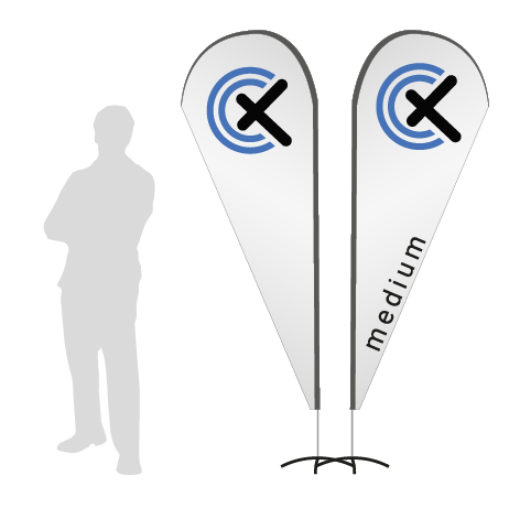 Beachflag Drop | Medium (280 cm) | beidseitig bedruckt