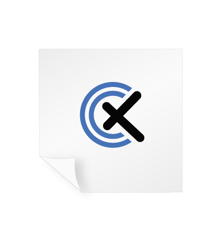 Aufkleber Monomer 1D - weiß und transparent