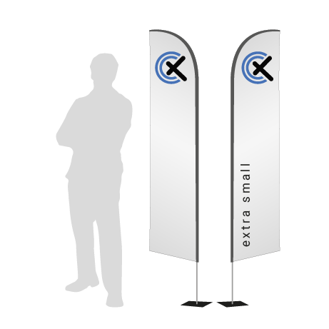 Beachflag Wind | Extra Small (215 cm) | beidseitig bedruckt