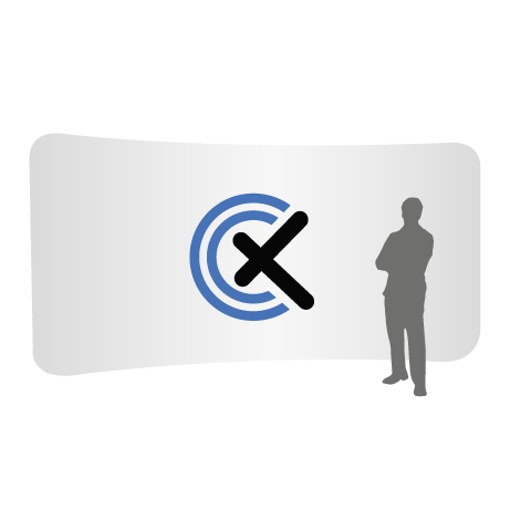 Textilwand ALU | 600er gebogen | einseitig bedruckt