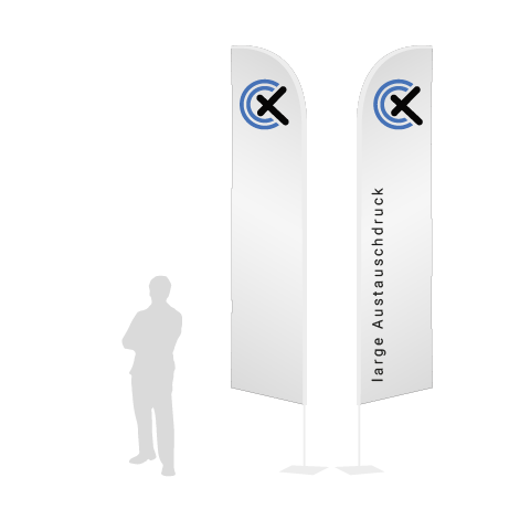 Beachflag Wind Austauschdruck | Large (400 cm) | beidseitig bedruckt