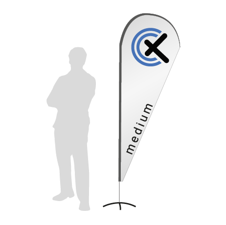 Beachflag Drop | Medium (280 cm) | einseitig bedruckt