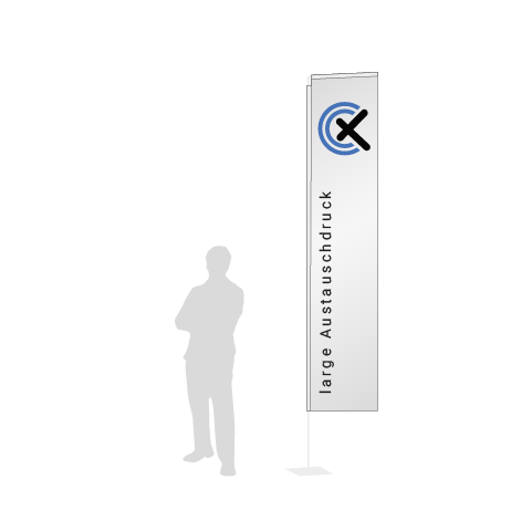 Beachflag Rechteck Austauschdruck | Large (400 cm) | einseitig bedruckt