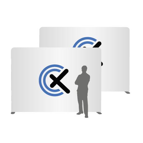 Textilwand ALU | 300er gerade | beidseitig bedruckt