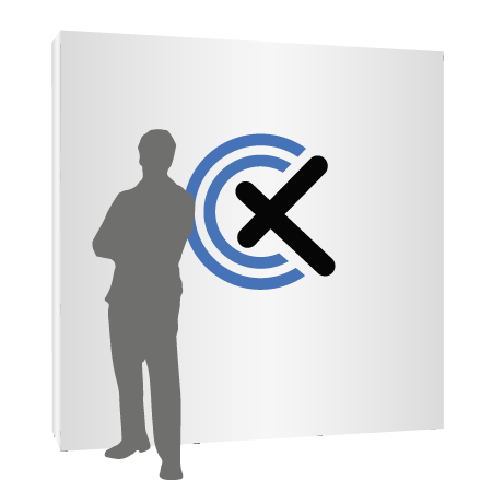 Textilfaltwand | 3 x 3 Felder gerade | einseitig bedruckt