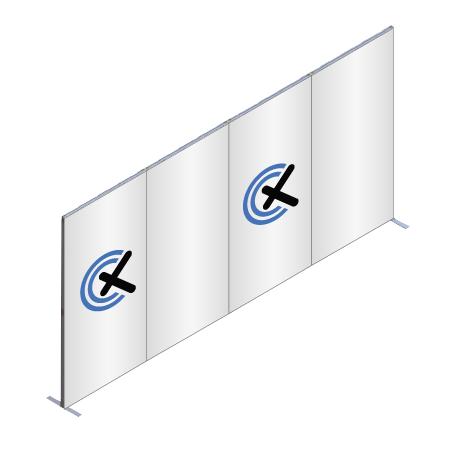 FASTFRAME™ gerade Wand | 4 Module | mit Druck