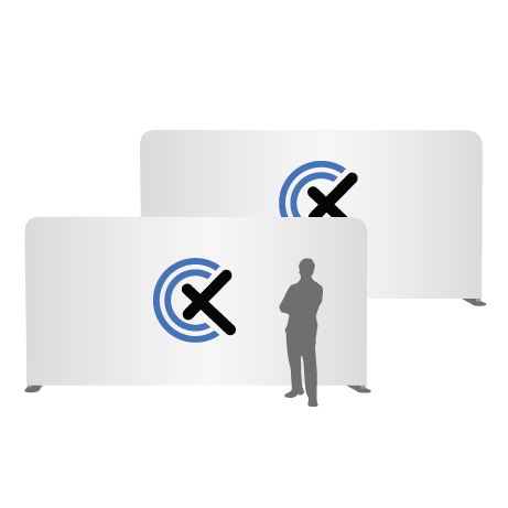 Textilwand ALU | 600er gerade | beidseitig bedruckt